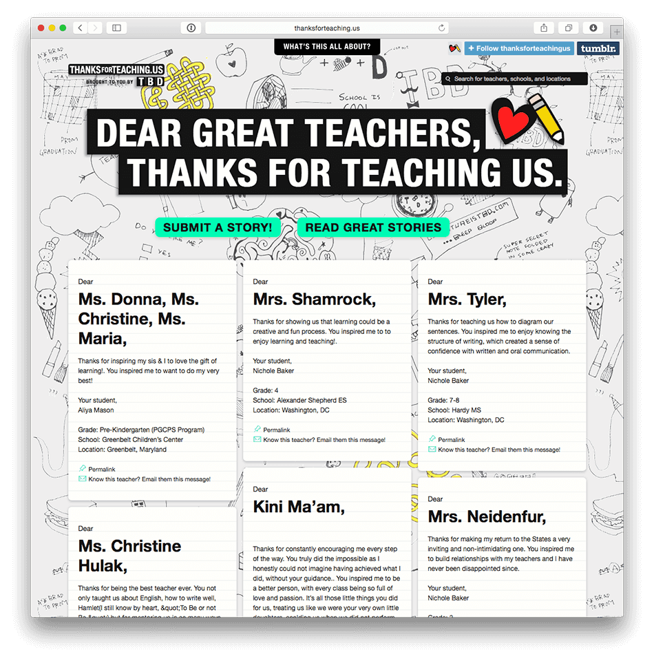 Thanks For Teaching Us